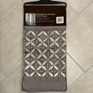 Embroidered Curtain Panels